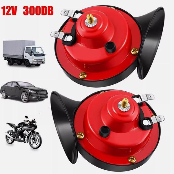 2PC 12V 300DB Super Speaker Train Air Horn Waterproof Motorcycle Car Truck SUV Boat Auto Power Premium